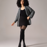 Eco Twill Blazer Kimono in Stormy Green