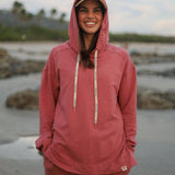 Chandail à capuche trop relax - Rosée