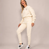 Cropped Rose Sweatshirt - Natural