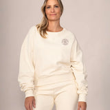 Cropped Rose Sweatshirt - Natural