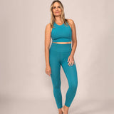Serena High Waist Legging - Pacific Blue