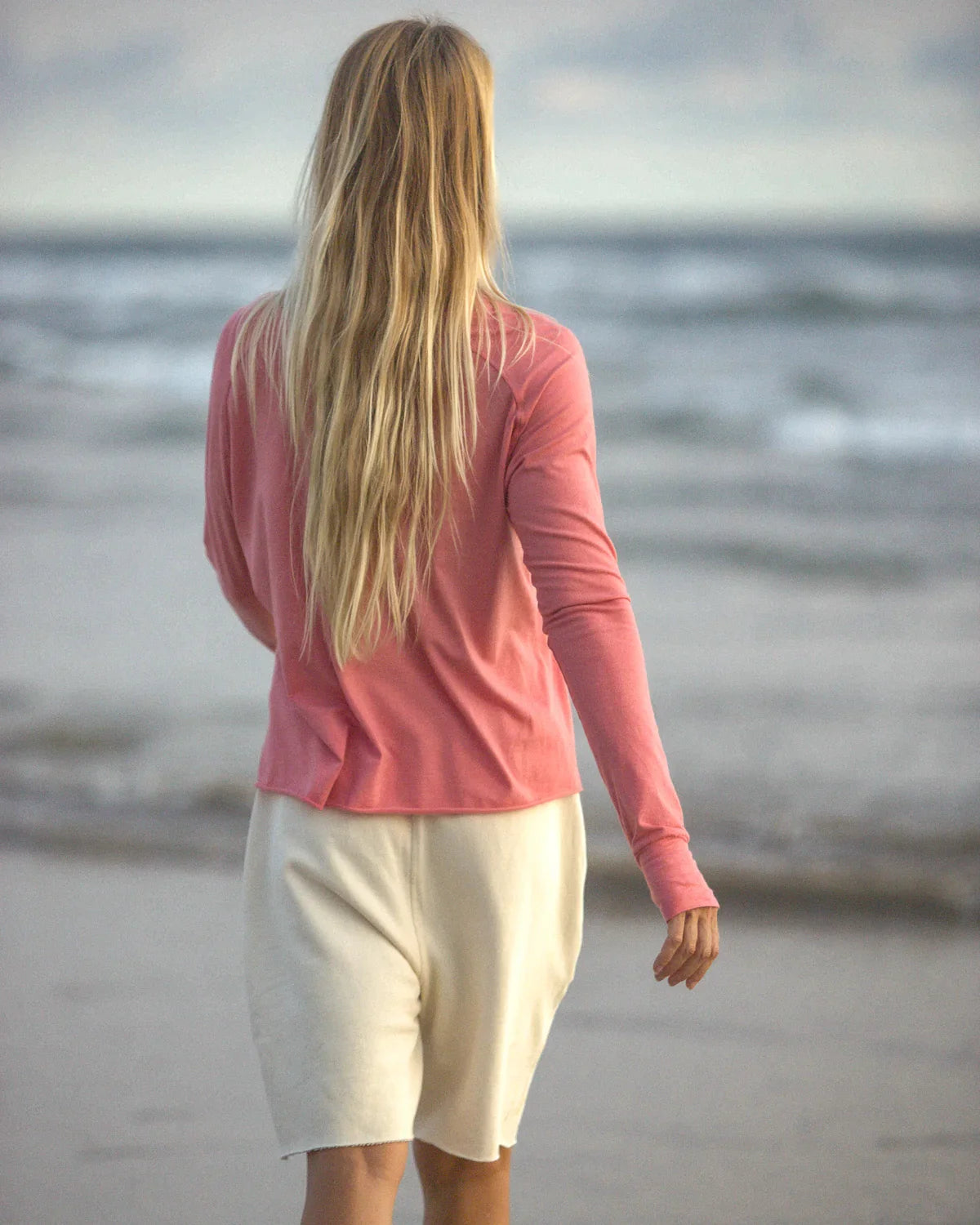 Le short oversize mi‑taille 7″ en molleton - Natural