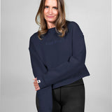 Pull Crop en Molleton More Love - Denim