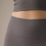 Rose Boreal - Bra - North Star Rib Soft Compression Sports Bra - Stone Grey