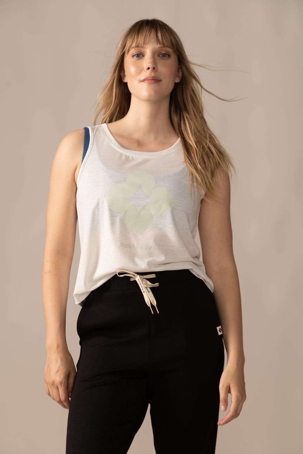 Rose Boreal - Tank Top - More Joy Tank top - Natural White