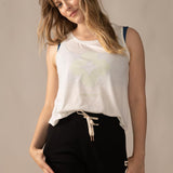 Rose Boreal - Tank Top - More Joy Tank top - Natural White