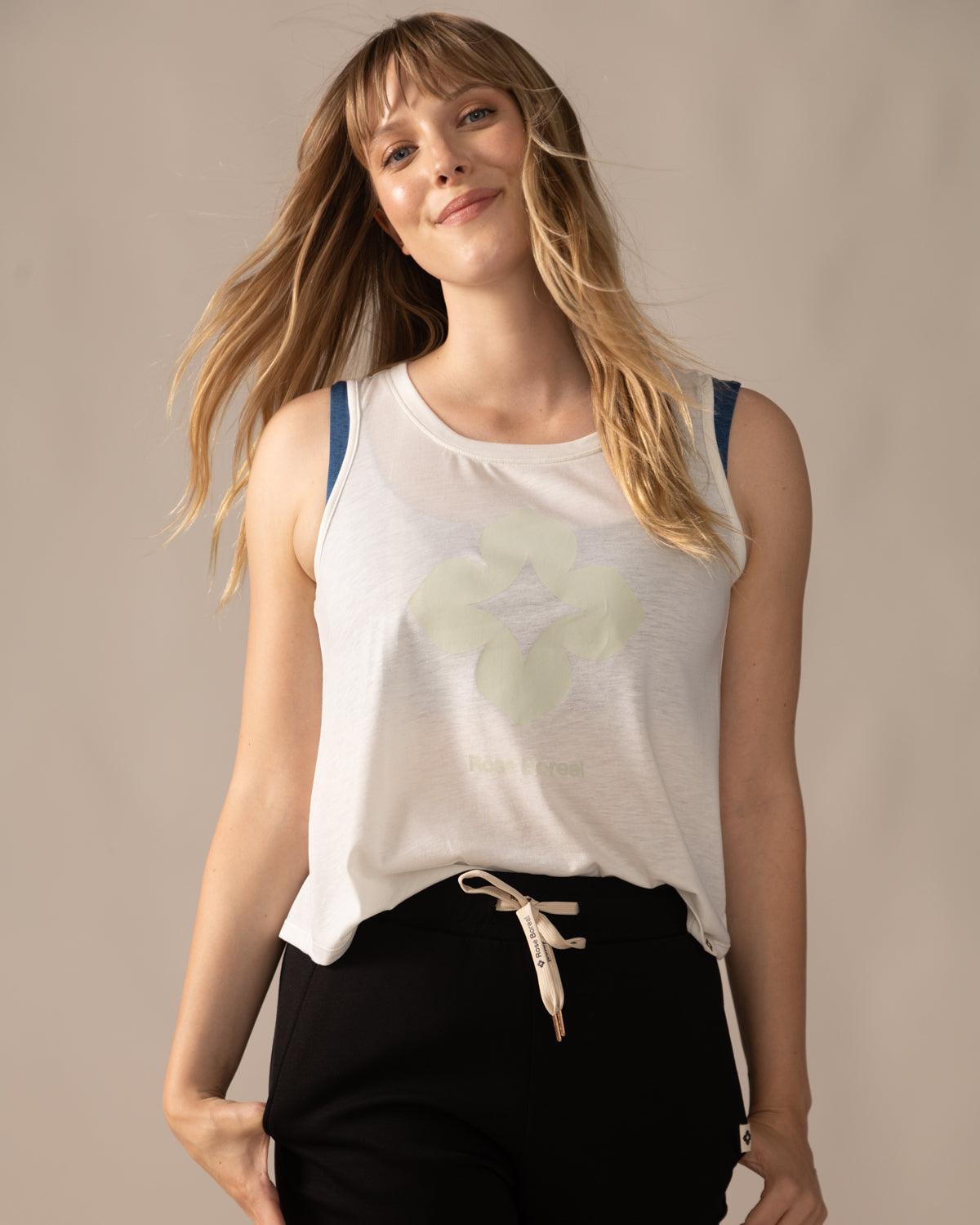 Rose Boreal - Tank Top - More Joy Tank top - Natural White