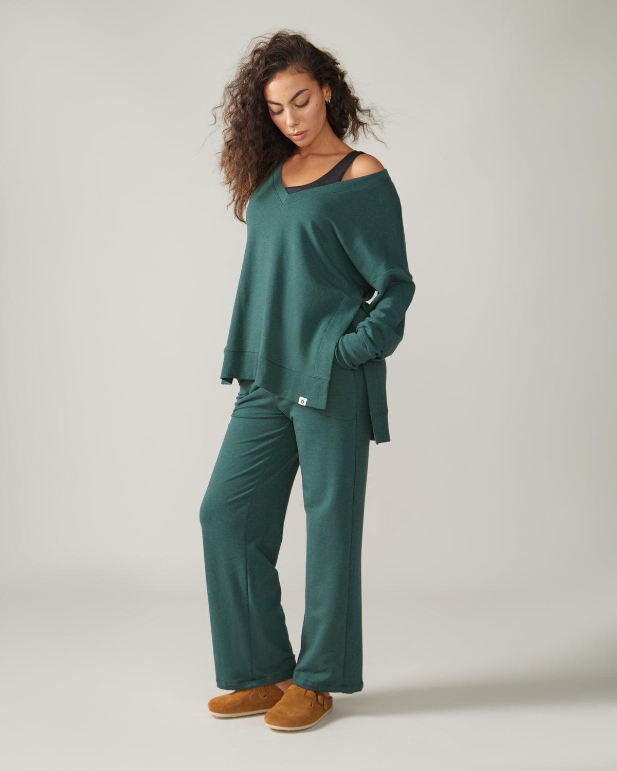 Rose Boreal - Pants - Hugg Me Pants - Dark Lagoon