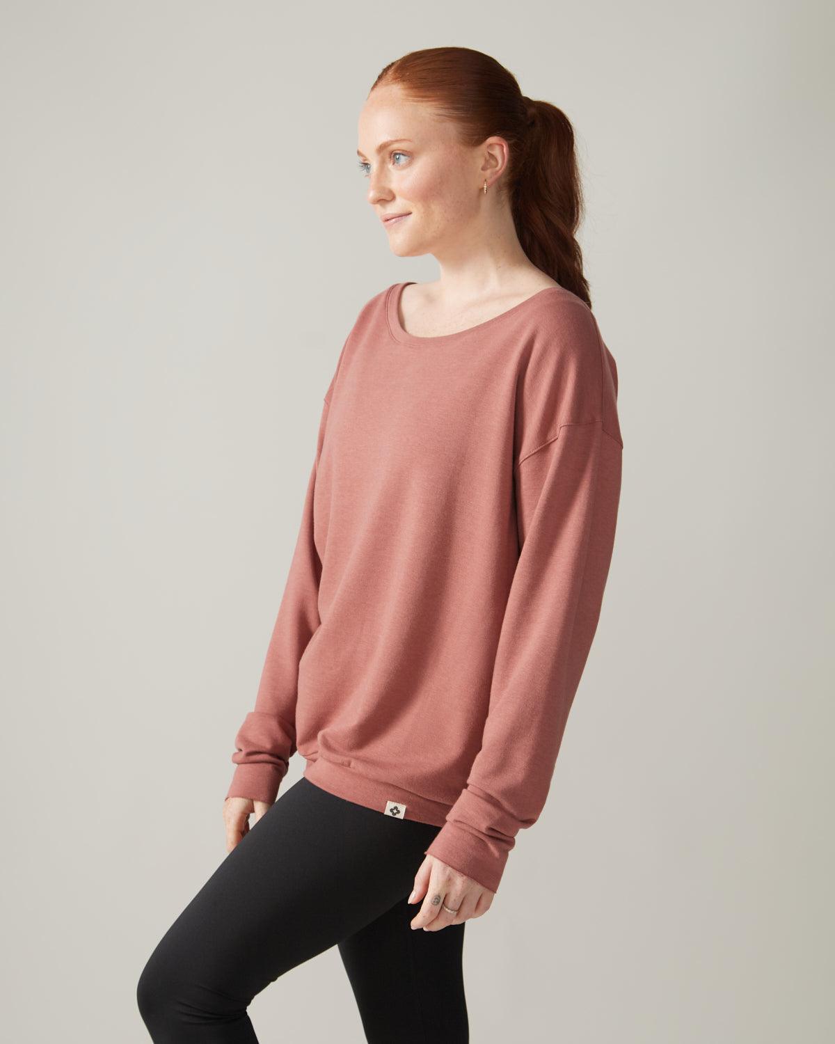 Rose Boreal - Long Sleeve - Flashdance Pullover - Dahlia