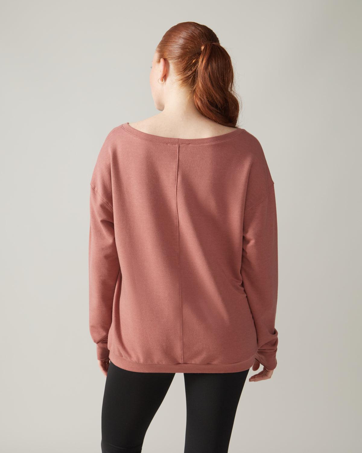 Rose Boreal - Long Sleeve - Flashdance Pullover - Dahlia