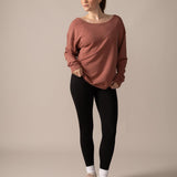 Rose Boreal - Long Sleeve - Flashdance Pullover - Dahlia
