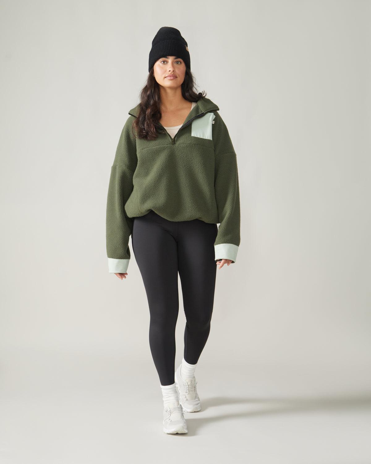 Rose Boreal - Polar Fleece - Sutton Polar Fleece Pullover - Forest Moss