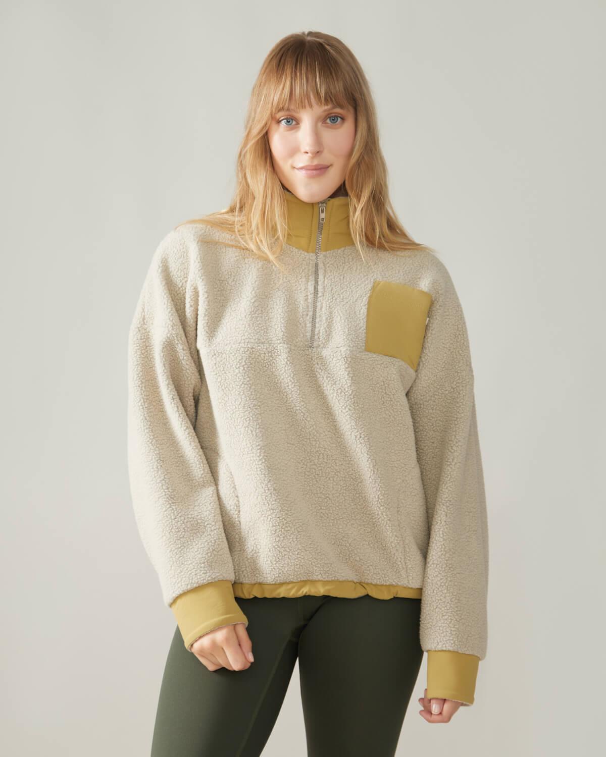 Rose Boreal - Polar Fleece - Sutton Polar Fleece Pullover - Pearl Oatmeal