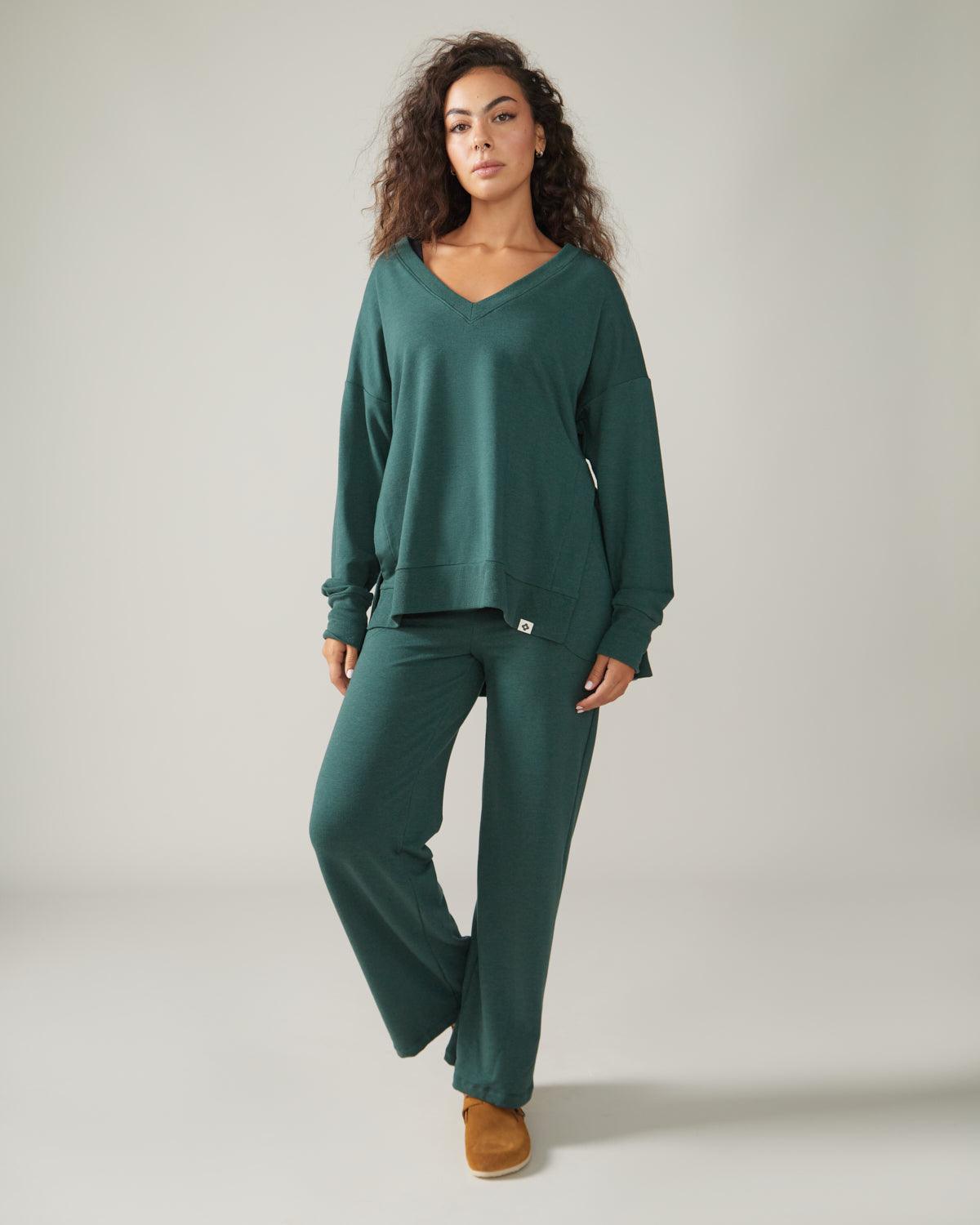Rose Boreal - Sweatshirt - Forillon Sweatshirt - Dark Lagoon
