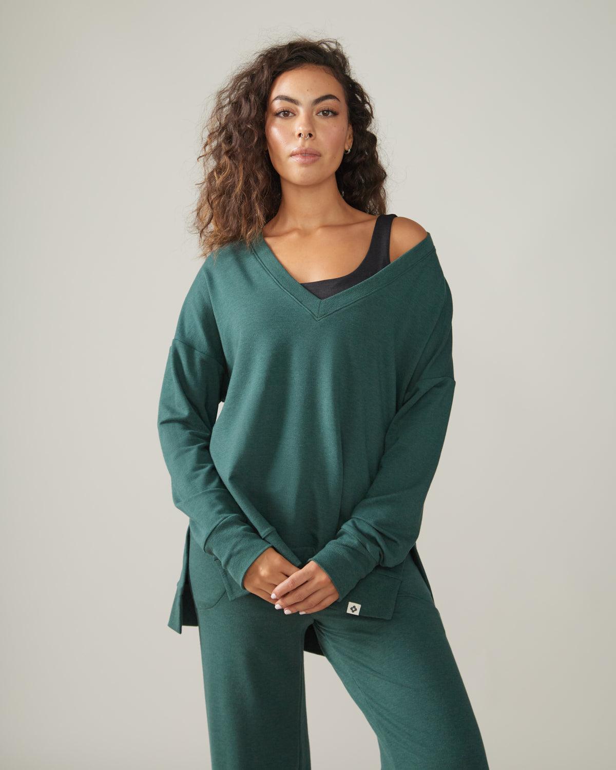 Rose Boreal - Sweatshirt - Forillon Sweatshirt - Dark Lagoon