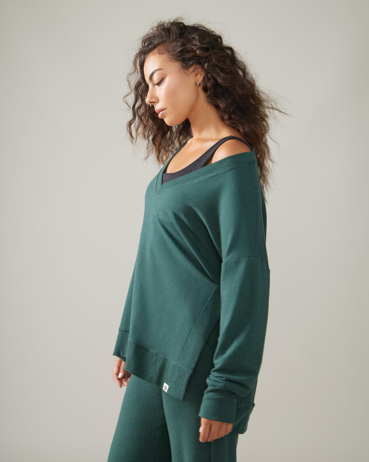 Rose Boreal - Sweatshirt - Forillon Sweatshirt - Dark Lagoon