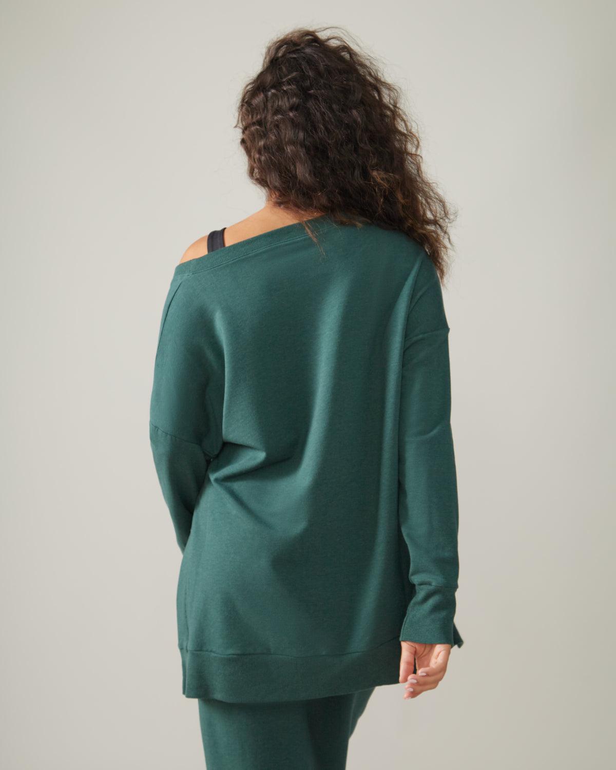 Rose Boreal - Sweatshirt - Forillon Sweatshirt - Dark Lagoon