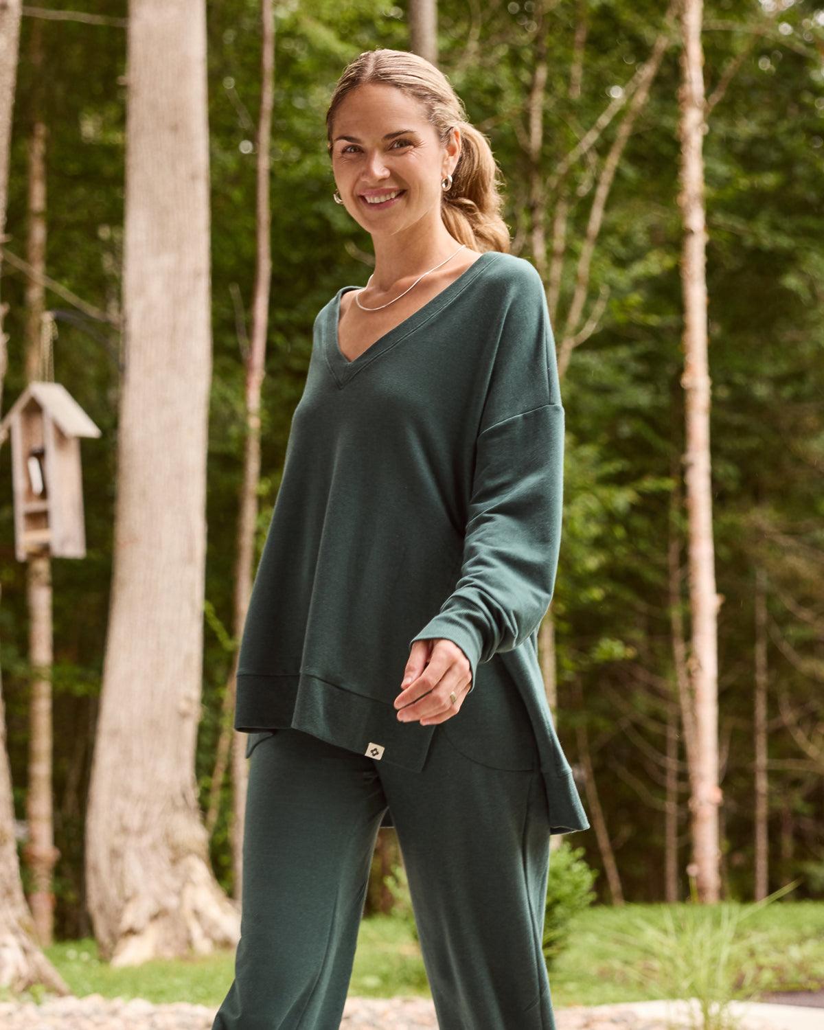 Rose Boreal - Sweatshirt - Forillon Sweatshirt - Dark Lagoon