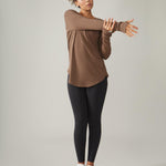 Rose Boreal - Top - Cozy Long Sleeve Shirt - Hazelnut