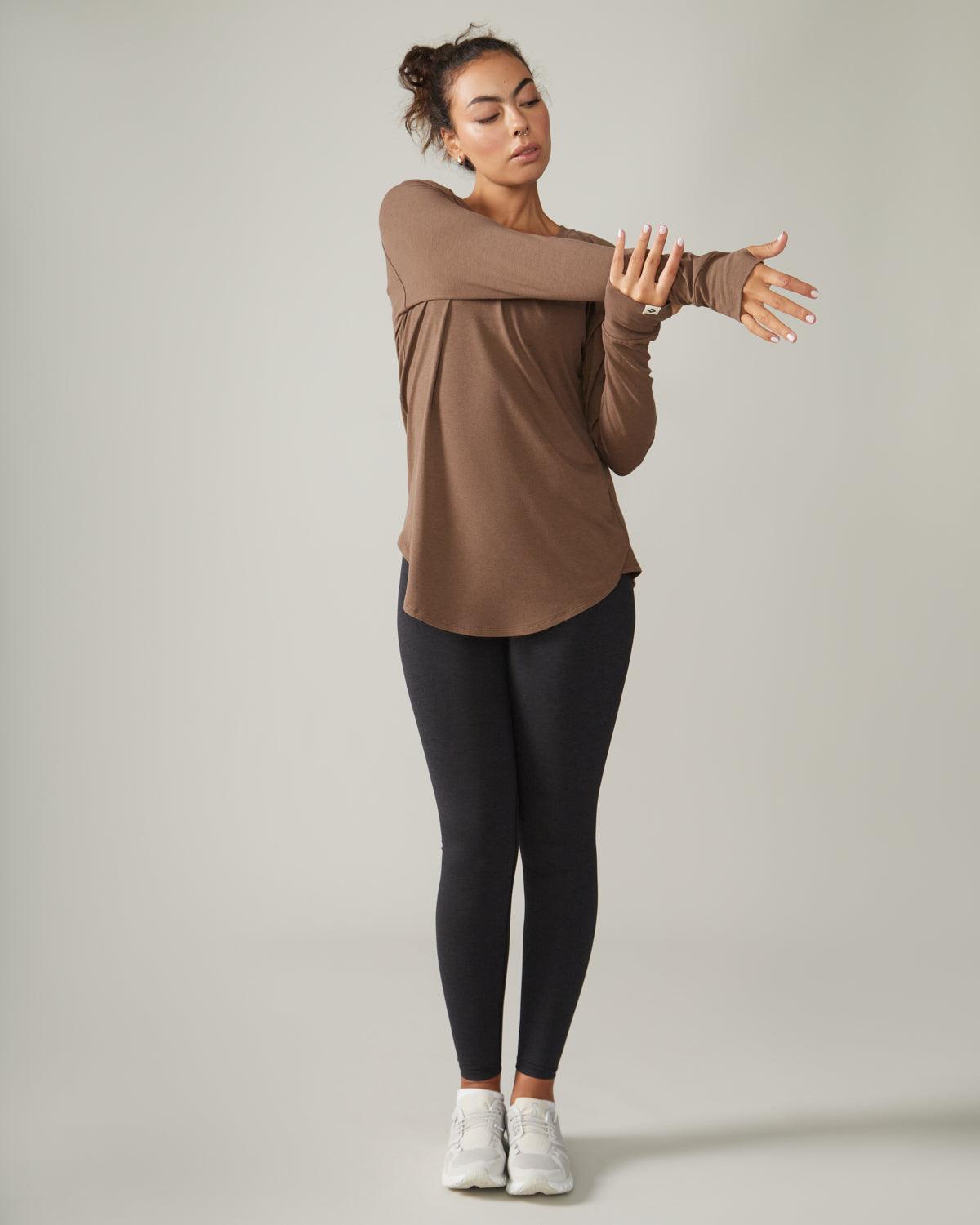 Rose Boreal - Top - Cozy Long Sleeve Shirt - Hazelnut