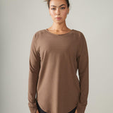 Rose Boreal - Top - Cozy Long Sleeve Shirt - Hazelnut