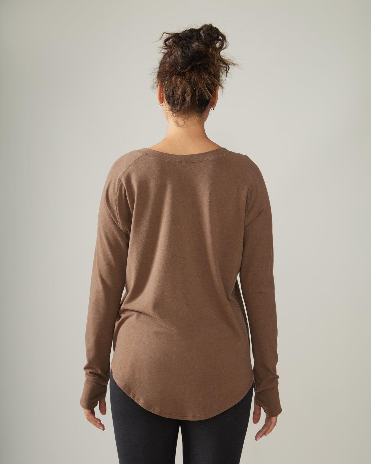 Rose Boreal - Top - Cozy Long Sleeve Shirt - Hazelnut
