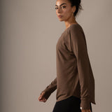 Rose Boreal - Top - Cozy Long Sleeve Shirt - Hazelnut