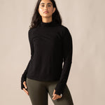 Rose Boreal - Long Sleeve - Zenith Turtleneck Sweater - Total Eclipse