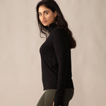 Rose Boreal - Long Sleeve - Zenith Turtleneck Sweater - Total Eclipse