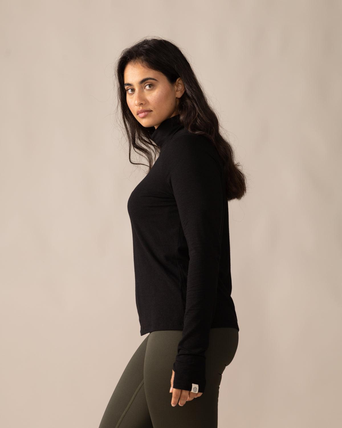 Rose Boreal - Long Sleeve - Zenith Turtleneck Sweater - Total Eclipse