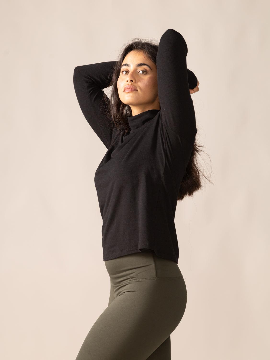 Rose Boreal - Long Sleeve - Zenith Turtleneck Sweater - Total Eclipse