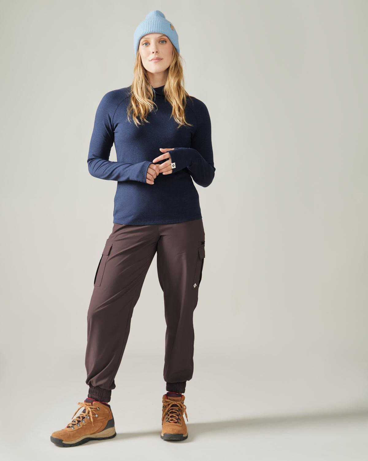 Rose Boreal - Long Sleeve - Zenith Turtleneck Sweater - Deep Ocean