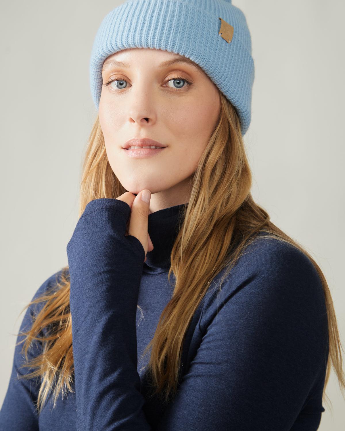 Rose Boreal - Long Sleeve - Zenith Turtleneck Sweater - Deep Ocean