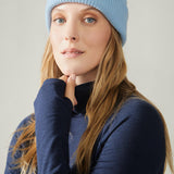 Rose Boreal - Long Sleeve - Zenith Turtleneck Sweater - Deep Ocean