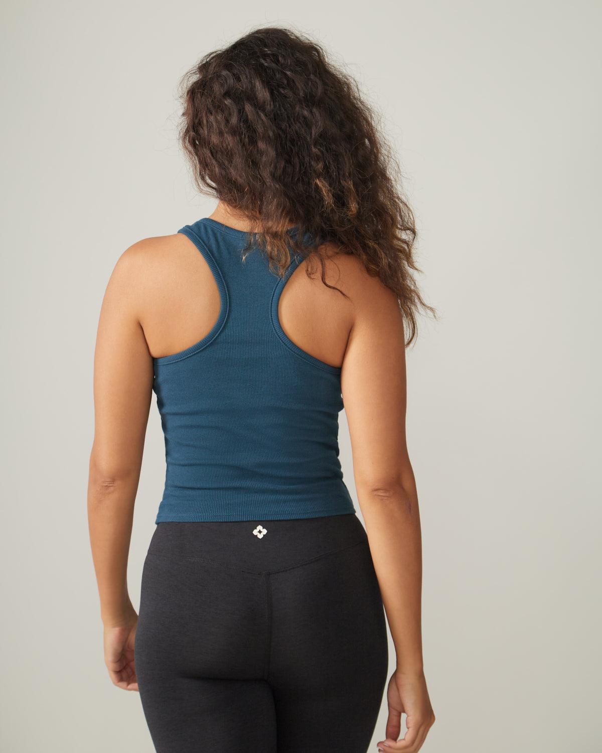 Rose Boreal - Tank Top - Long Mile-End Tank Top - Blue Lagoon