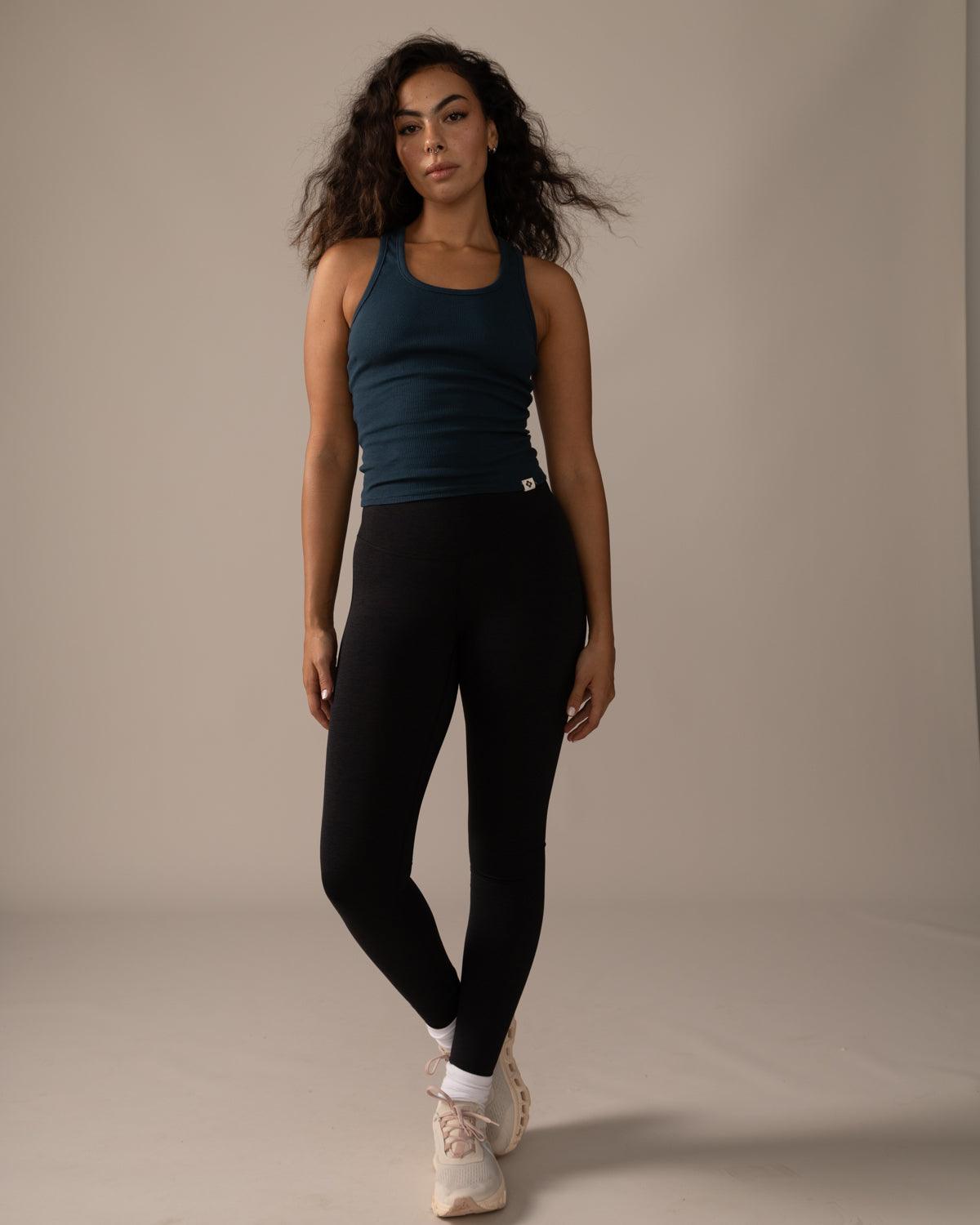 Rose Boreal - Tank Top - Long Mile-End Tank Top - Blue Lagoon