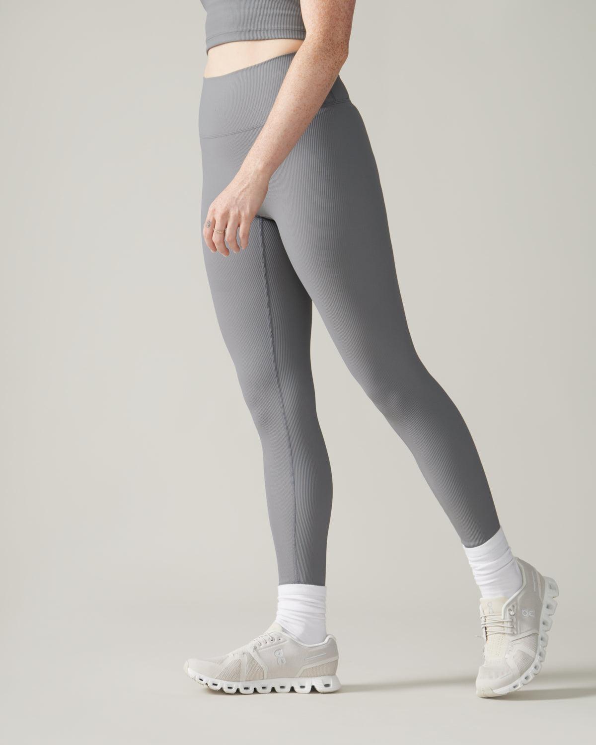 Rose Boreal - Legging - North Star Rib Soft Compression Legging - Stone Grey