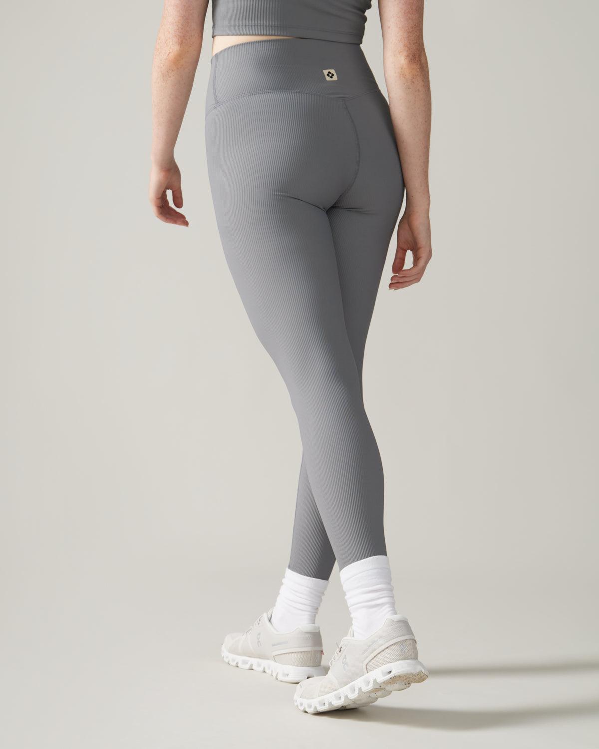 Rose Boreal - Legging - North Star Rib Soft Compression Legging - Stone Grey