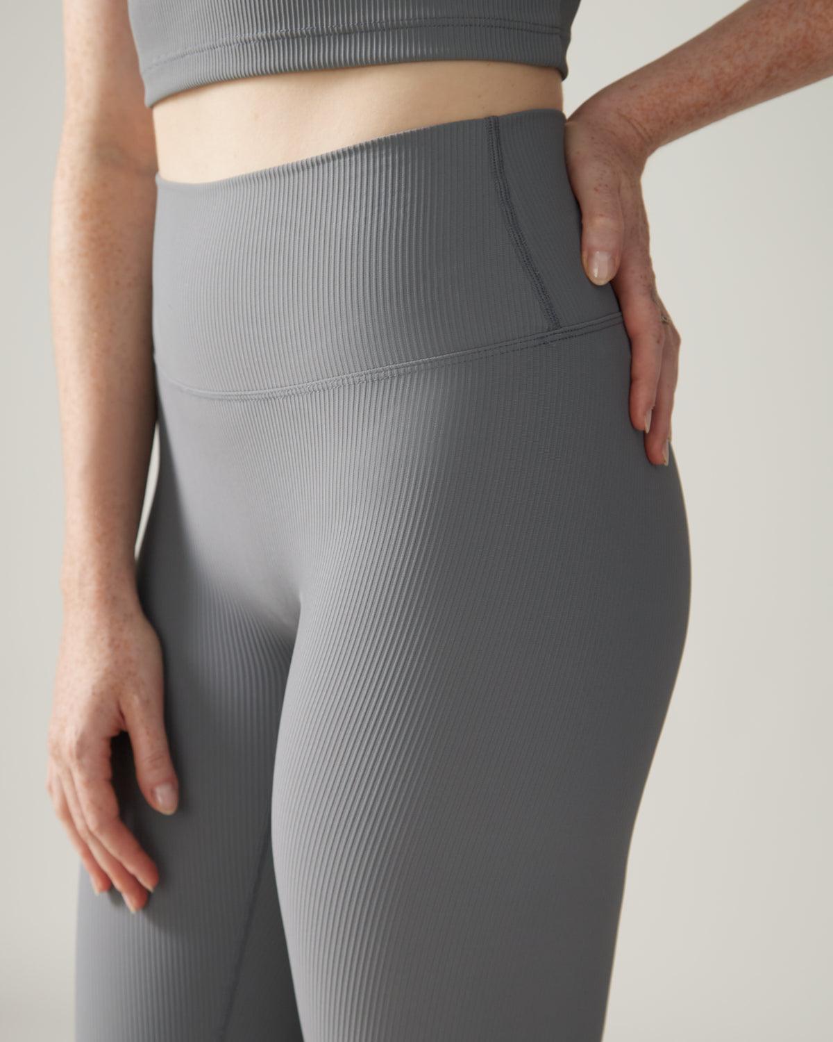 Rose Boreal - Legging - North Star Rib Soft Compression Legging - Stone Grey