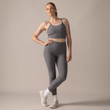 Rose Boreal - Legging - North Star Rib Soft Compression Legging - Stone Grey