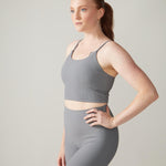 Rose Boreal - Bra - North Star Rib Soft Compression Sports Bra - Stone Grey