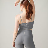 Rose Boreal - Bra - North Star Rib Soft Compression Sports Bra - Stone Grey