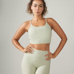 Rose Boreal - Bra - North Star Rib Soft Compression Sports Bra - Mint