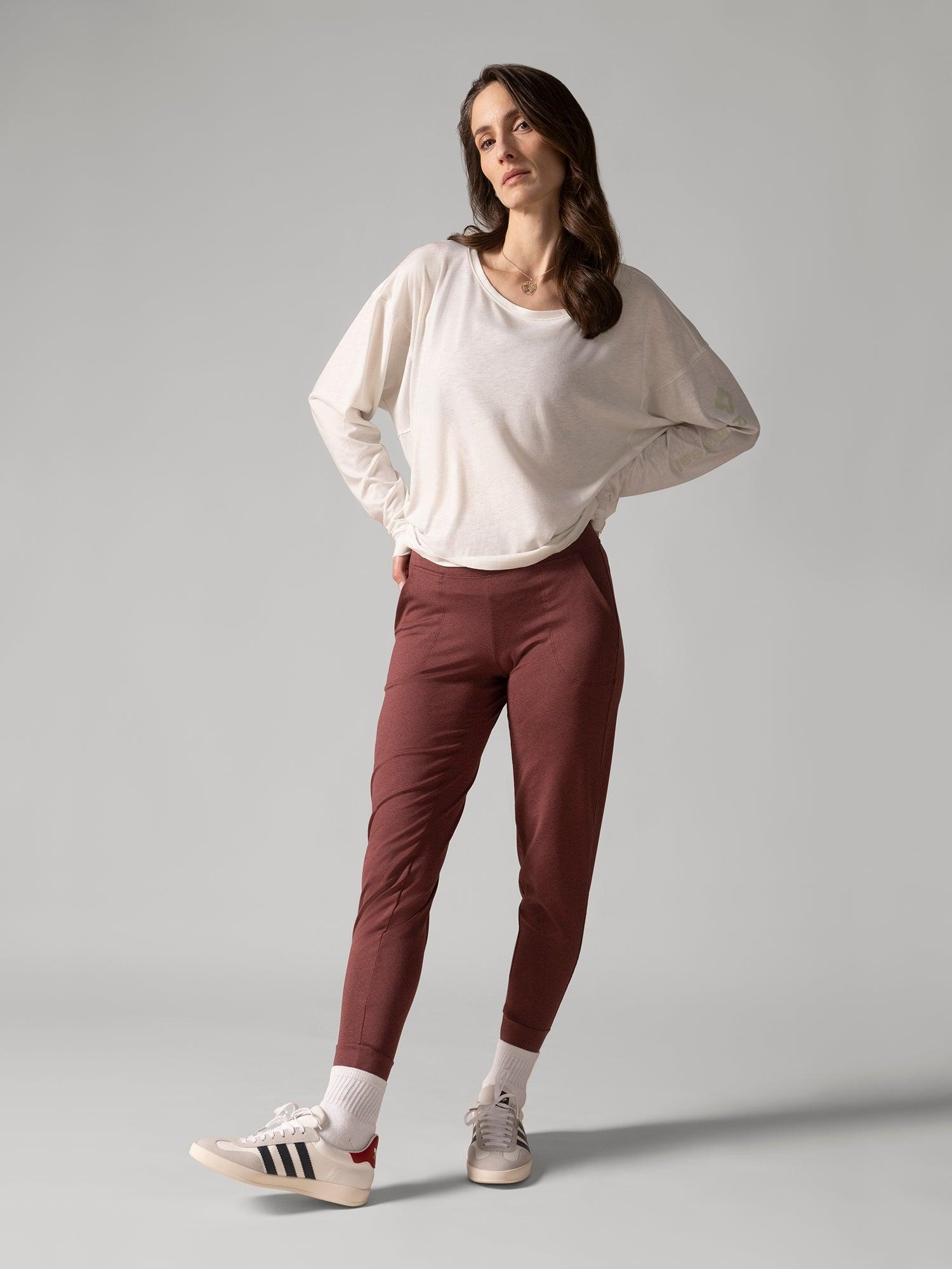 Rose Boreal - Jogger - Buttery Soft BFF Jogger Pants - Rhubarb