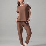 Rose Boreal - Jogger - Casual Slim Cuff Jogger Pant - Hazelnut