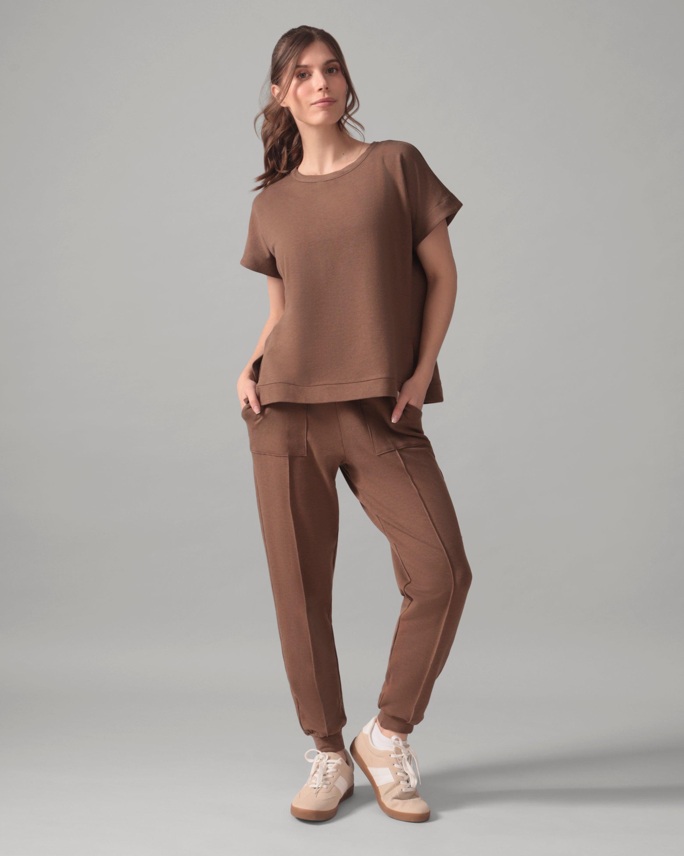 Rose Boreal - Jogger - Casual Slim Cuff Jogger Pant - Hazelnut