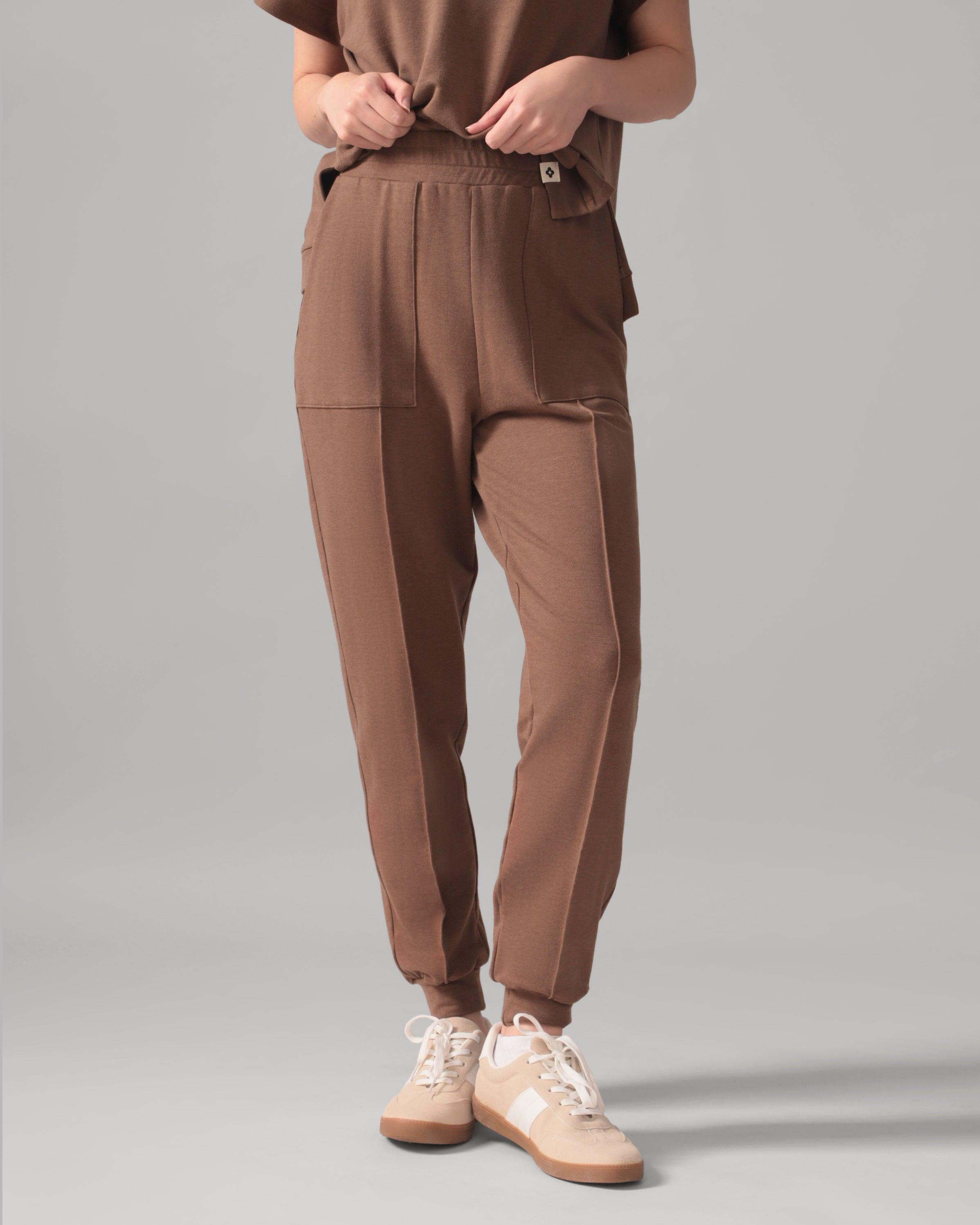 Rose Boreal - Jogger - Casual Slim Cuff Jogger Pant - Hazelnut