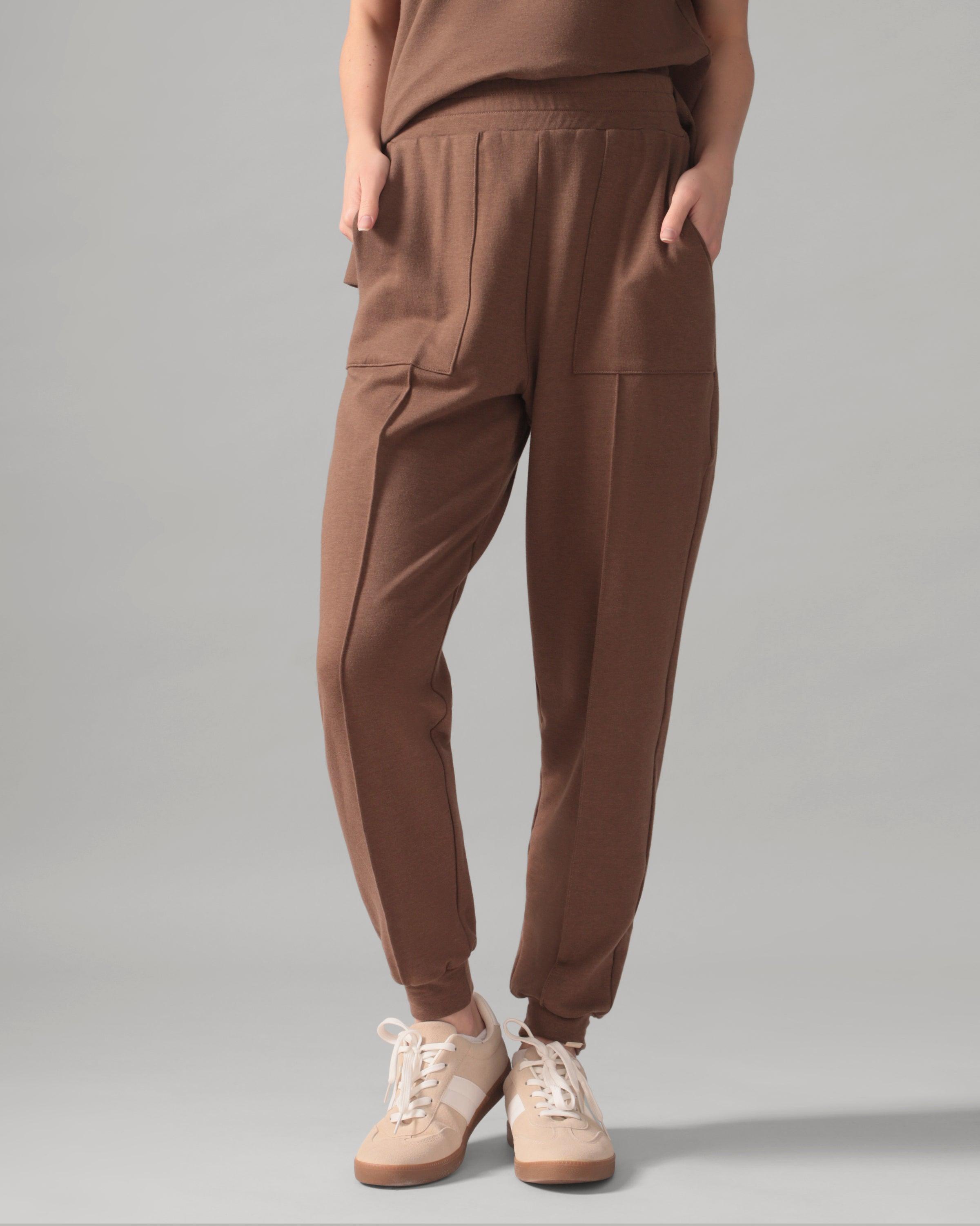 Rose Boreal - Jogger - Casual Slim Cuff Jogger Pant - Hazelnut