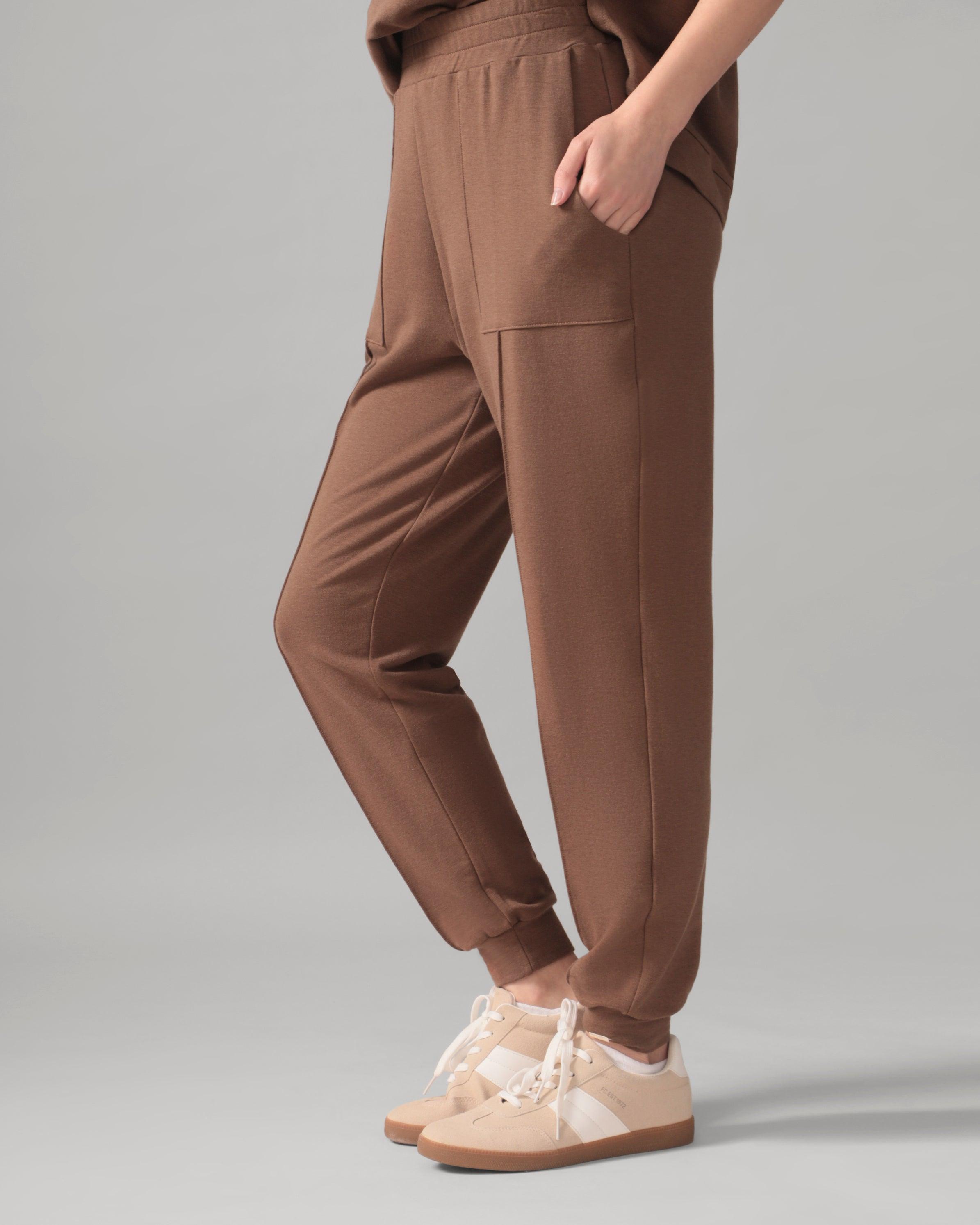 Rose Boreal - Jogger - Casual Slim Cuff Jogger Pant - Hazelnut
