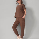 Rose Boreal - Jogger - Casual Slim Cuff Jogger Pant - Hazelnut
